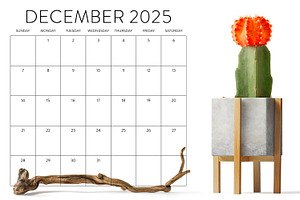 2025 Square Calendar Template