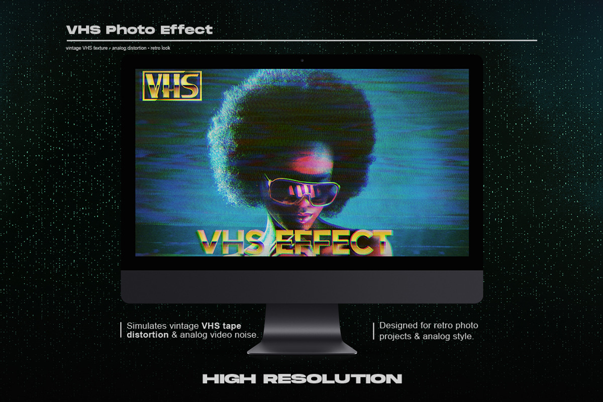 VHS Photo Effect, a Layer Style Add-On by Cursedesign