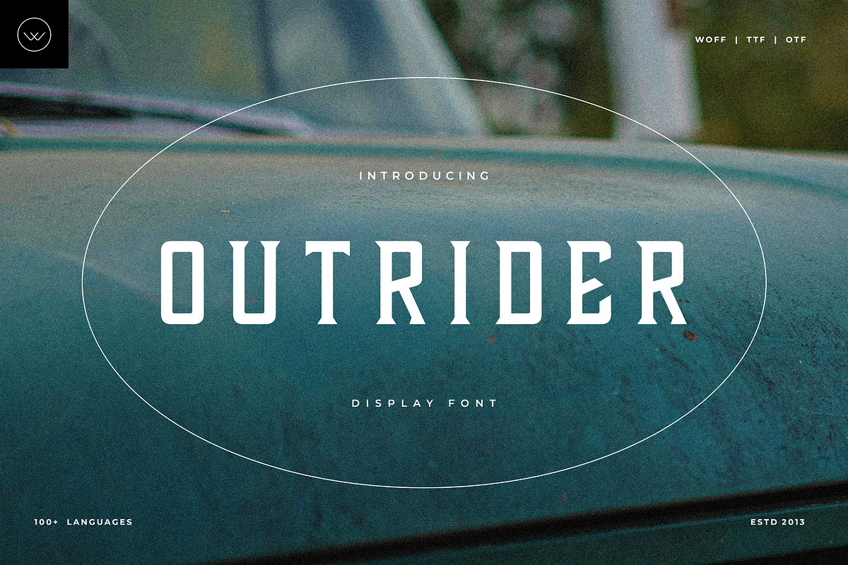 Outrider - Modern Slab Serif Display, a Slab Serif Font by Webhance Studio (Photo 1 of 9)