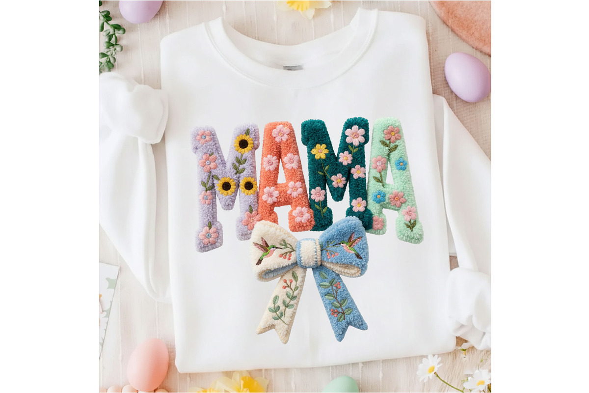 Floral Mama Png Latch Hook Yarn Mama, an Illustration by Designking (Photo 4 of 6)