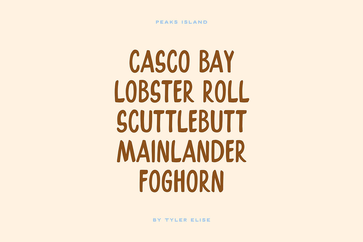 PEAKS ISLAND by Tyler Elise, a Handwritten Font by tylerelise (Photo 5 of 5)