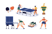 People play ping-pong, table tennis, a Sport Illustration by Good Studio (Thumbnail 3 of 3)