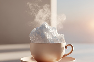 Surreal cup with mountain of foam, a Food & Drink Photo by AlyaAnd