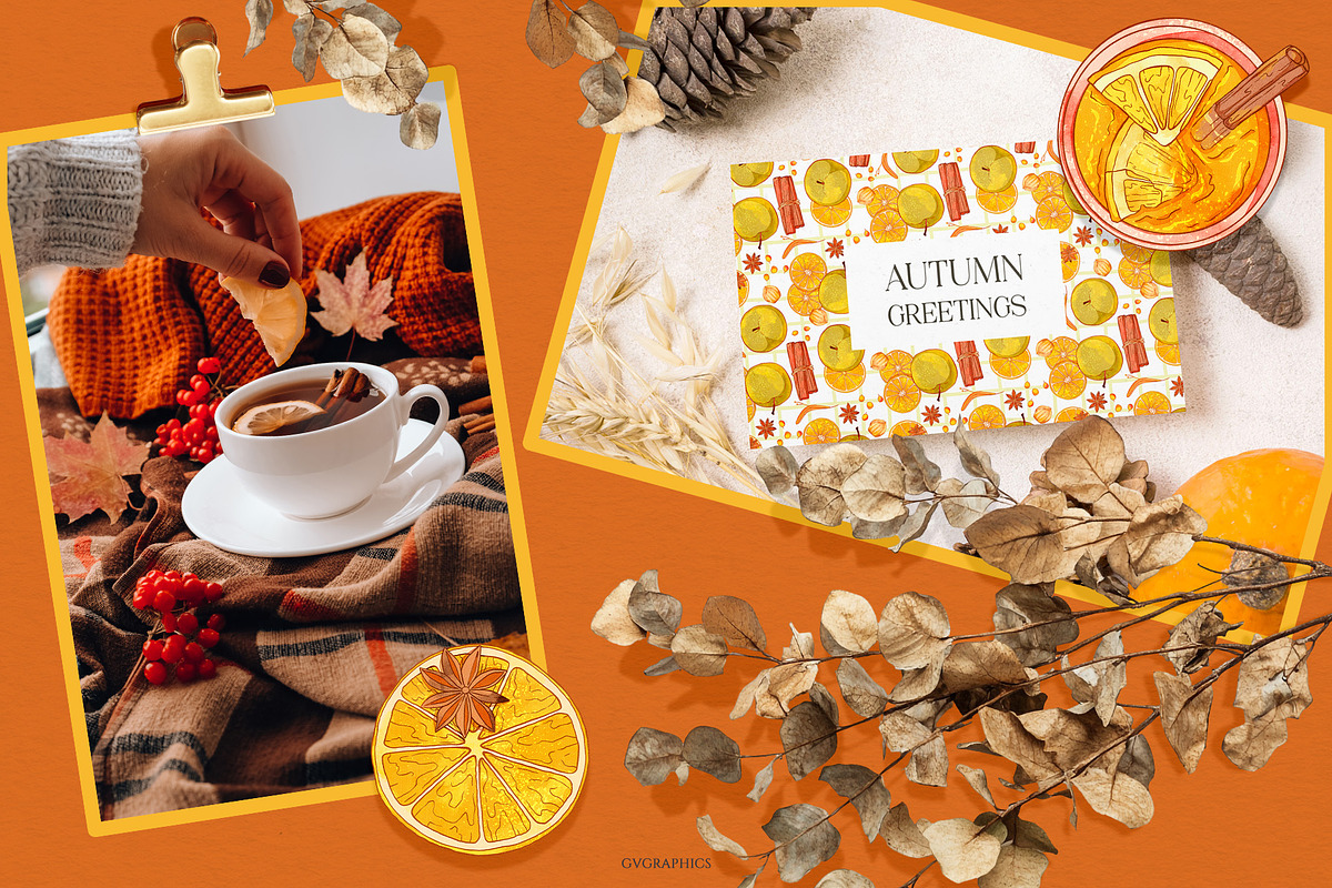 Tea and Cinnamon Collection, a Seasonal Illustration by GVGraphics (Photo 8 of 15)