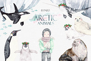 ARCTIC ANIMALS watercolor set PART 2, an Animal Illustration by Natali Smolova (Thumbnail 1 of 7)