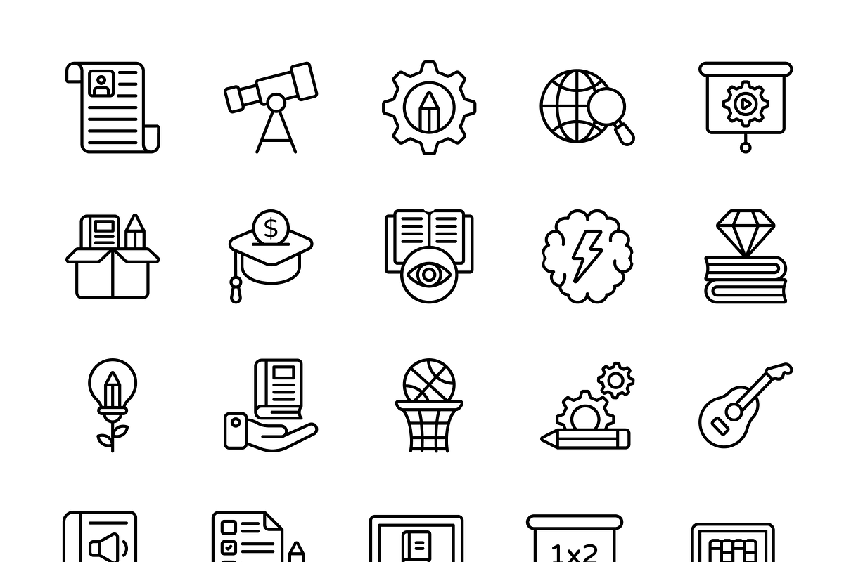Online Education Icons, an Emoji Icon by Brickclay (Photo 10 of 11)