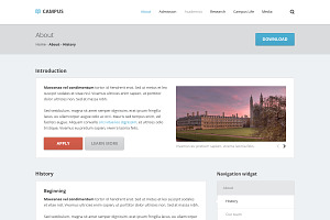 Campus - University PSD Template