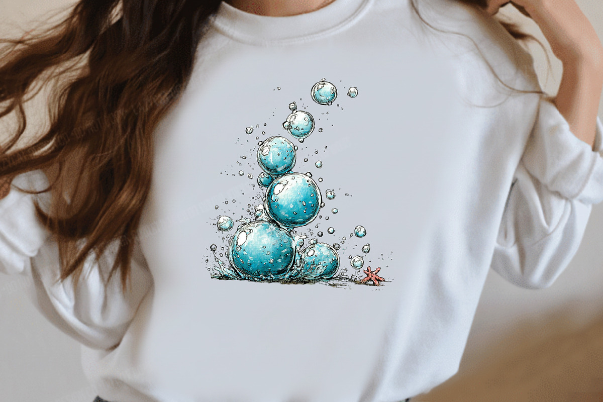 summer sea underwater bubbles clipar, an Illustration by Designworld (Photo 8 of 8)