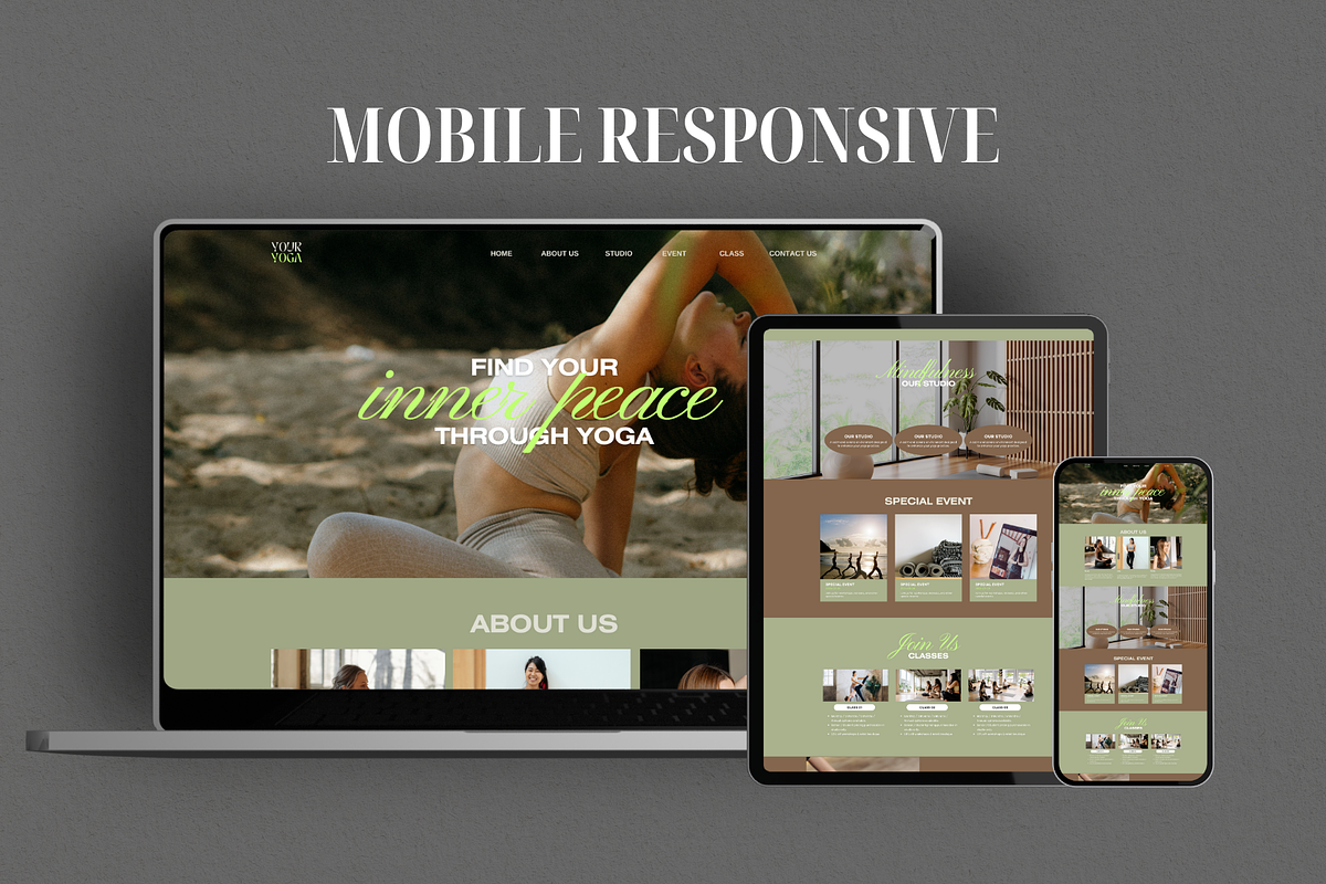 Yoga Studio Canva Website Template, a Websites & App Template by MiavoDesign (Photo 4 of 4)