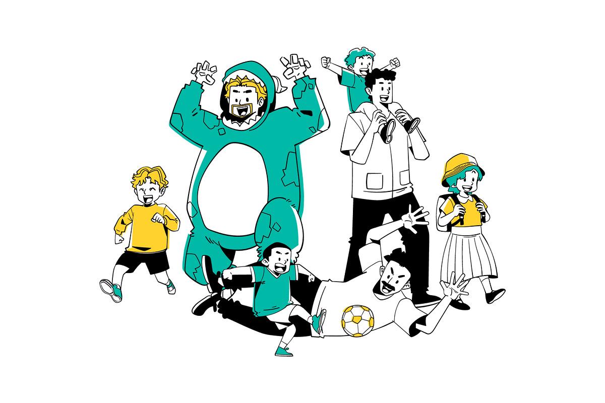 Father & Children Illustration, a Person Illustration by SLAB! Design (Photo 2 of 3)