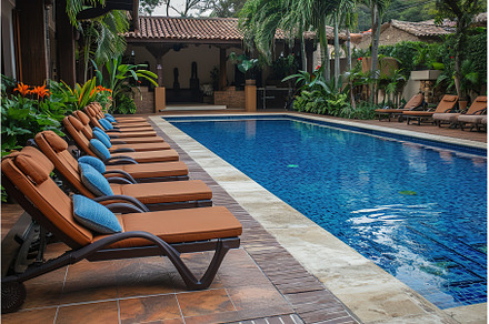 Luxury resort with pool with lounge, a Sports & Recreation Photo by Lermont51