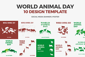 World Animal Day Banner Template