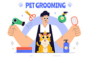 10 Pet Grooming Illustration, an Animal Illustration by denayunebgt (Thumbnail 4 of 4)