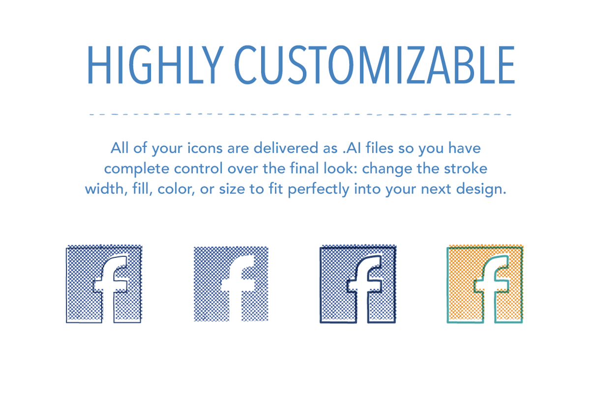Handmade Social Media Icons, an Icon by Linseed Studio (Photo 2 of 4)