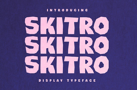 Skitro | Cutout Font, a Sans Serif Font by SMZD