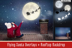 Flying Santa Overlays