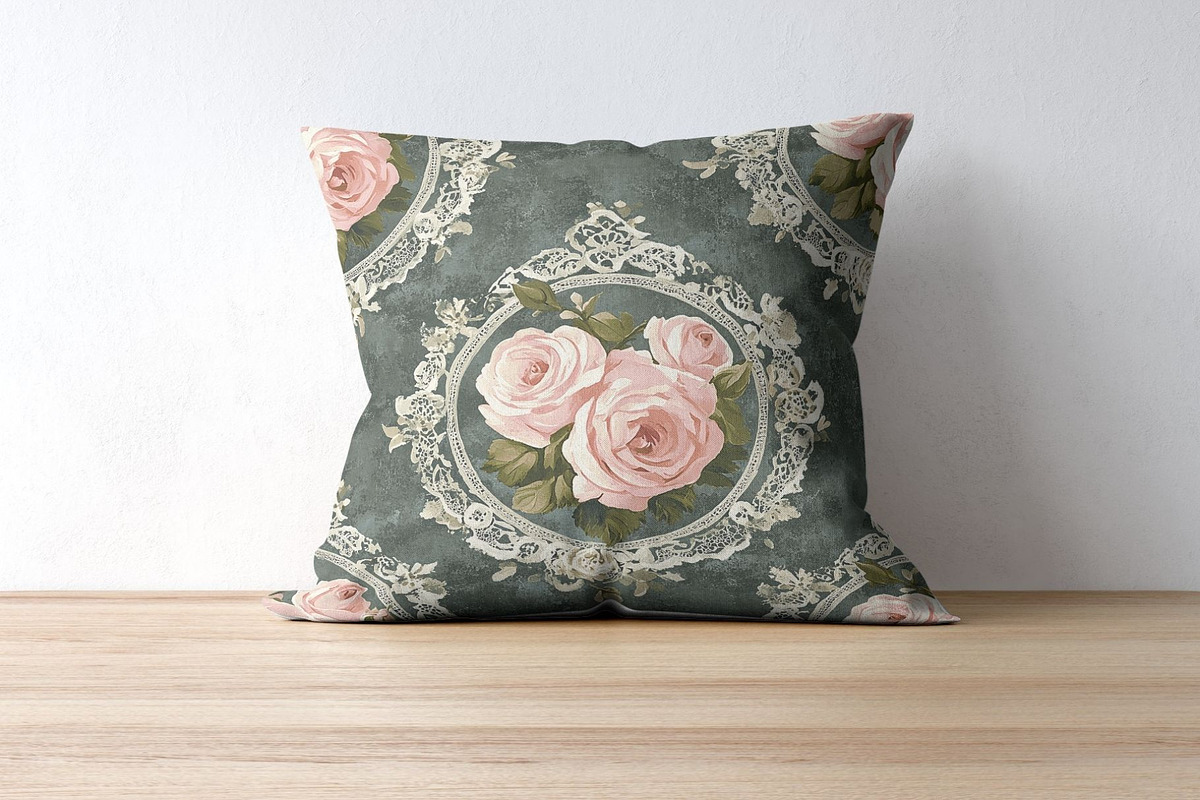 12 Antique Romance Seamless Patterns, a Pattern Graphic by Inknfolly (Photo 6 of 7)