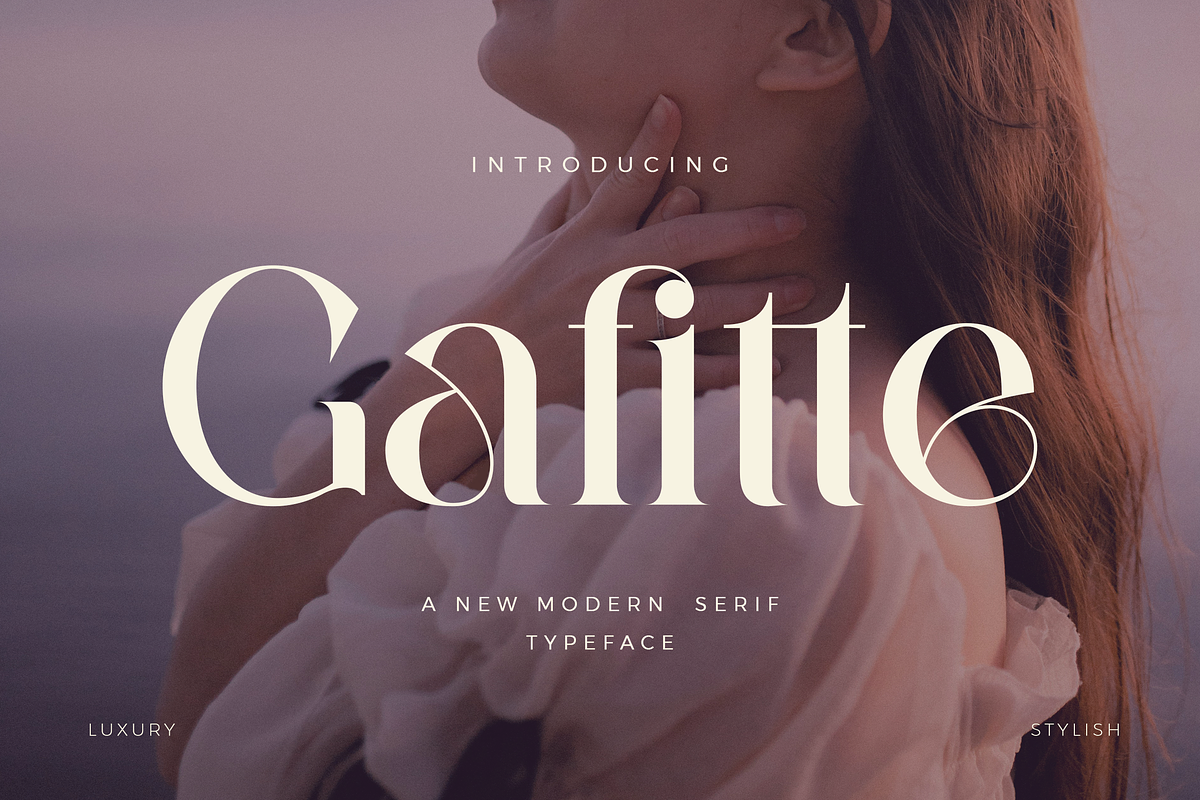 Gafitte - Modern Serif Font, a Serif Font by Aqeel_Art (Photo 1 of 12)