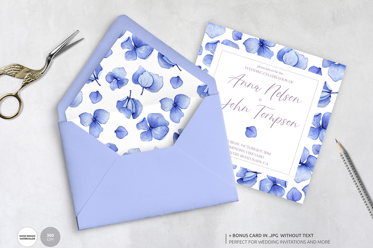 Hydrangea Flowers, a Decorative Illustration by Anna Myslivets Art (Photo 4 of 6)