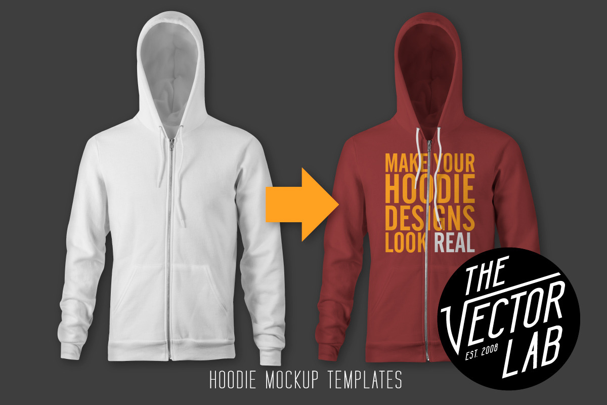 Men's Apparel Mockup Template Bundle, a Hoody Mockup by TheVectorLab (Photo 10 of 21)