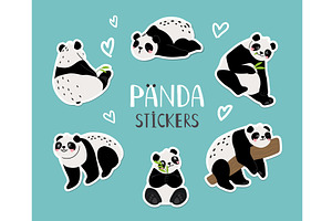 Panda baby bear vector set of, an Animal Illustration by Stock-Smart-Start