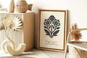 Linocut Flowers #2 | Poster Builder, an Object Graphic by KetteCreate (Thumbnail 6 of 13)