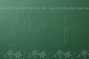 Dove and Cross on Green Background, a Holiday Photo by Davizro's Market