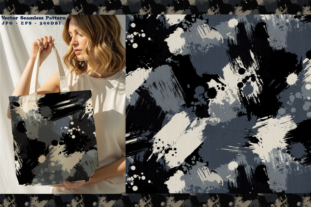 Moody Brush Strokes Seamless Vector, a Pattern Graphic by one-touch (Photo 8 of 10)