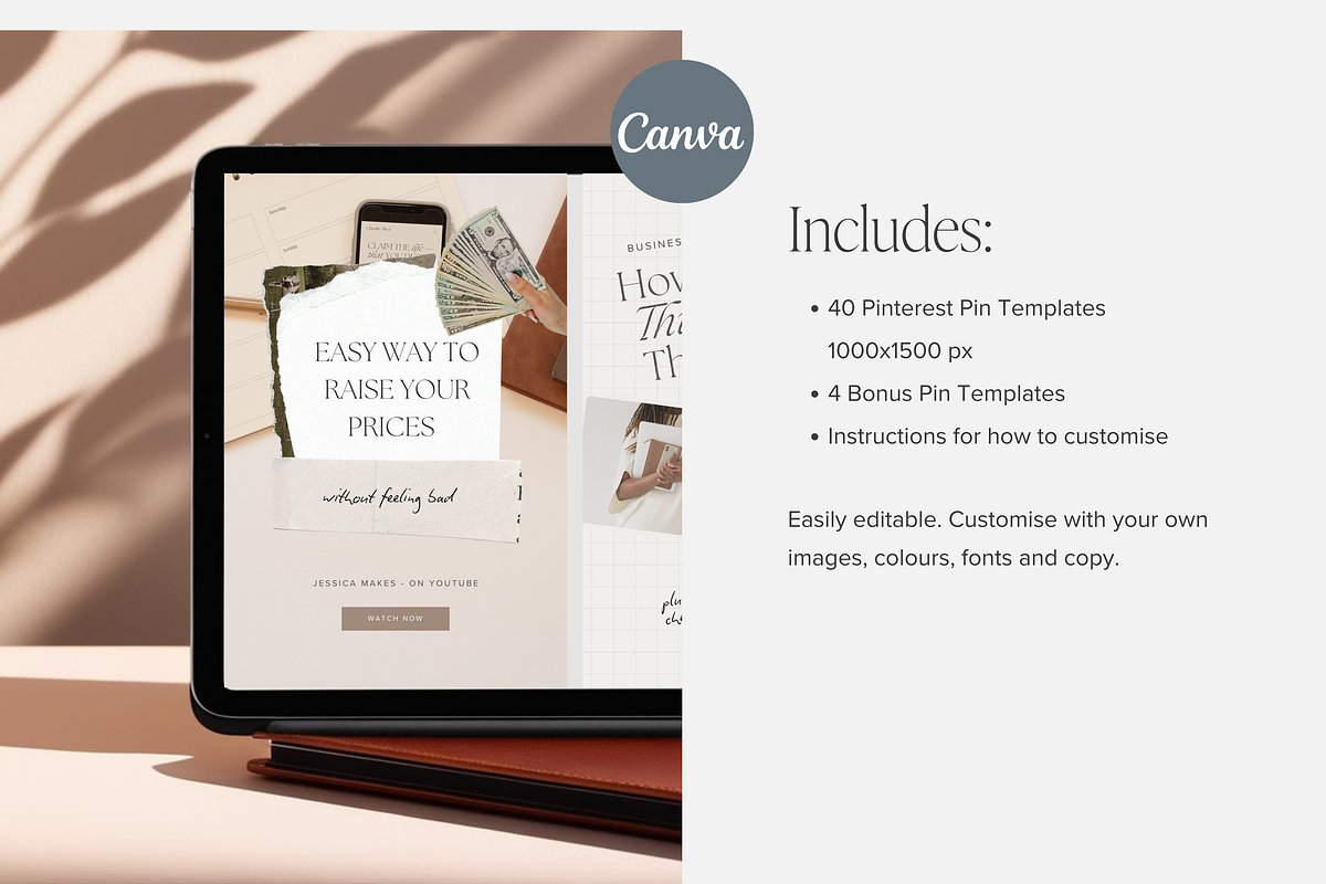Collage Pinterest Pin Canva Template, a Templates & Theme by Tabitha Emma (Photo 4 of 6)