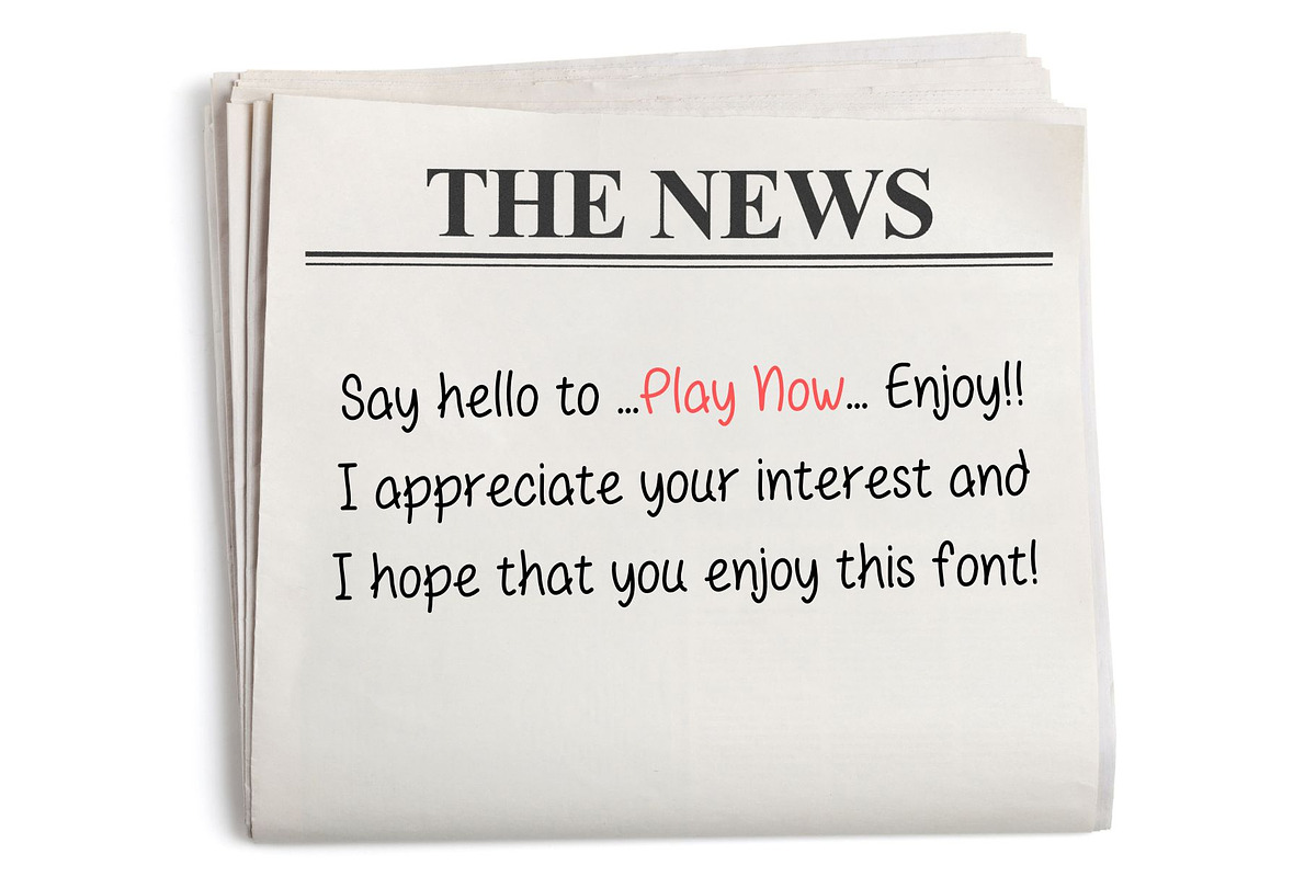 Playnow Handwriting Font, a Handwritten Font by Ruddean2109 (Photo 10 of 10)
