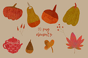 pumpkin watercolor pattern, a Pattern Graphic by watercolor kamill (Thumbnail 11 of 11)