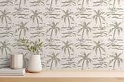 Subtle Painted Palm Trees, a Wallpaper Graphic by MalyskaStudio (Thumbnail 2 of 5)