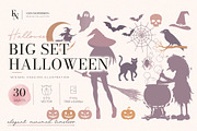 Big Halloween Silhouette Vector Set, an Object Graphic by Elena Naumchenkova (Thumbnail 1 of 3)