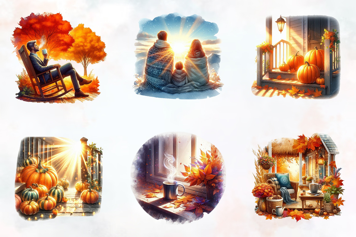 Morning and Fall Clipart, an Illustration by RobertsArt (Photo 3 of 6)