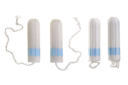 A new tampon with blue string to, a Health & Medical Photo by NataPhoto