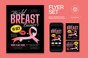 World Breast Cancer Flyer, a Flyer Template by graphicook (Thumbnail 1 of 3)