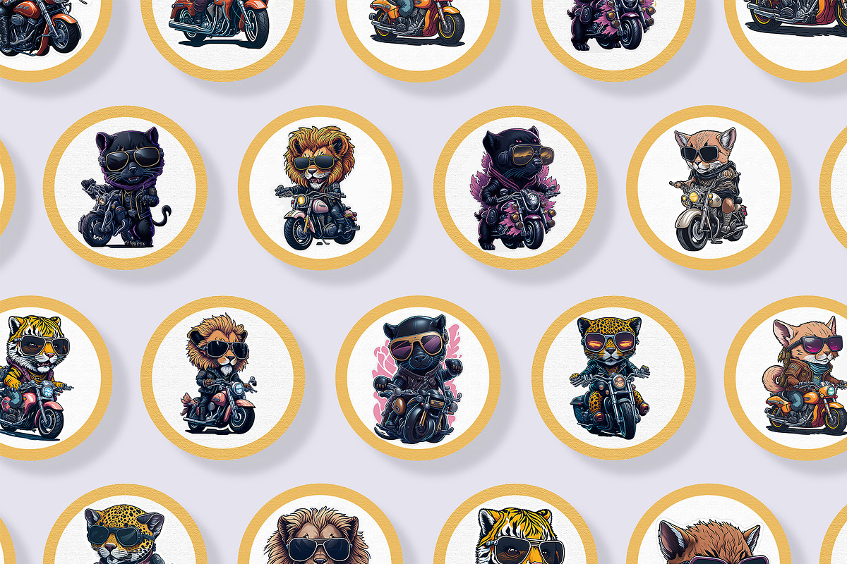 Sticker Cartoon Collection Procreate, an Animal Illustration by ElladesignCo (Photo 6 of 6)