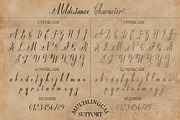 Mildistance - Old Script, a Script Font by Letterhend Studio (Thumbnail 8 of 10)