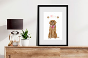 Watercolor Golden Retriever Clipart, an Animal Illustration by ColorfulPT (Thumbnail 3 of 5)