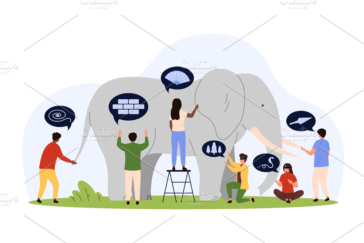 Different perception and viewpoint, a Person Illustration by Flashvector