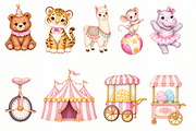 Watercolor Circus Animals, an Animal Illustration by Villa 11 Estudio (Thumbnail 4 of 8)
