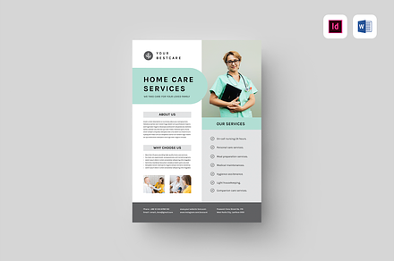 Home Health Care Flyer, a Flyer Template by Leaflove