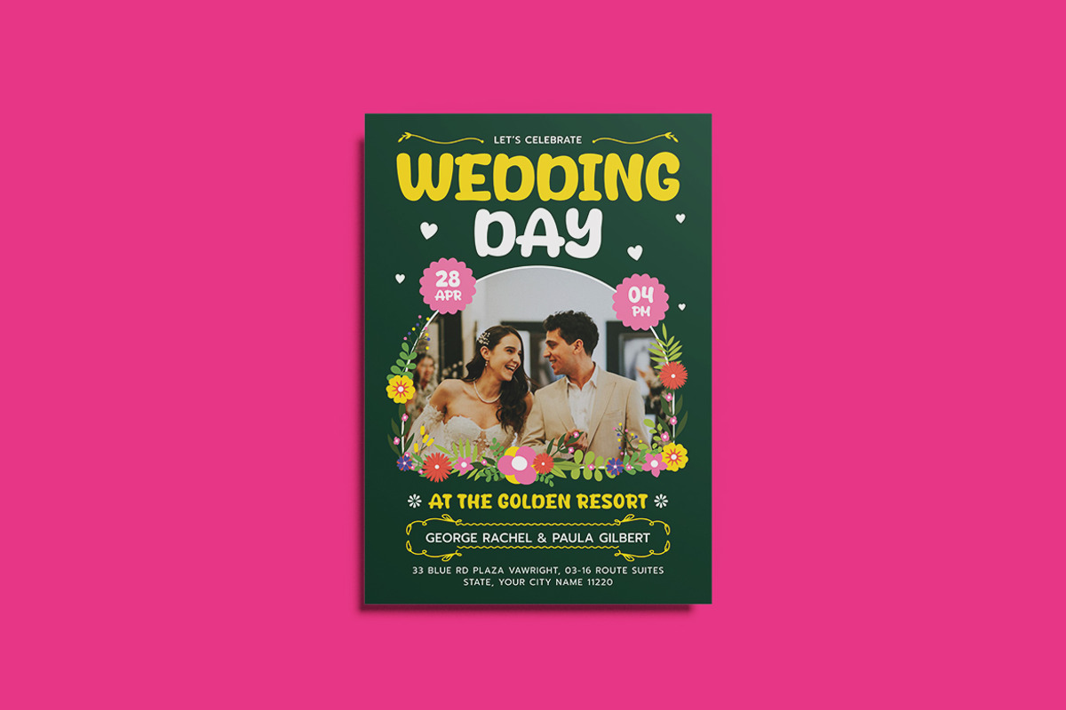 Pearce Wedding Invitation Template, an Invitation Template by iDoodle Studio (Photo 3 of 3)