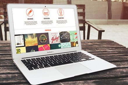 Flat One Page Creative Template, a Landing Page Template by VectorBurn
