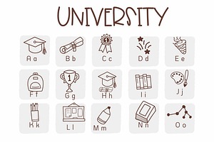 University Symbols Fonts