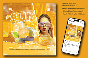 Summer Night Flyer, a Flyer Template by Graplick
