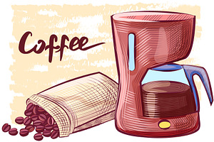 Poster Design For Coffee Shop. Cup