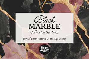 Black Marble Texture Patterns #2