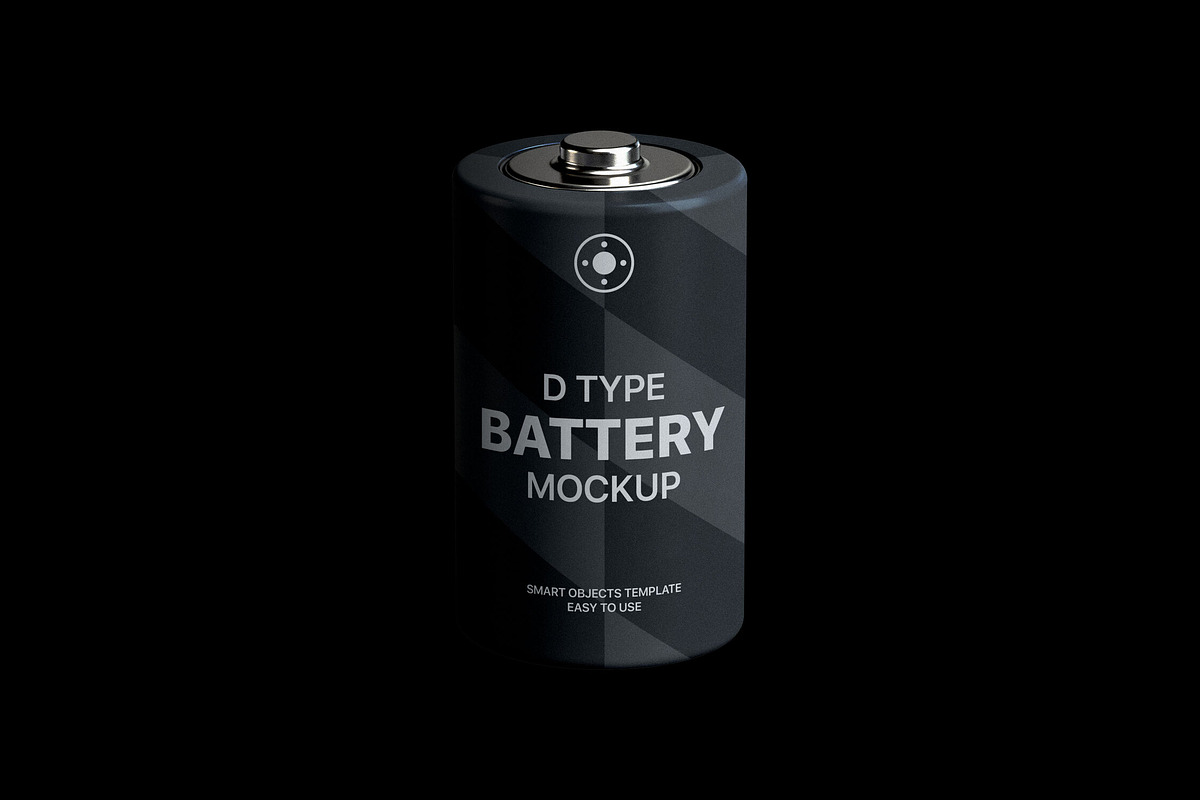 D Type Battery Mockup, a Product Mockup by Design Squad (Photo 4 of 4)