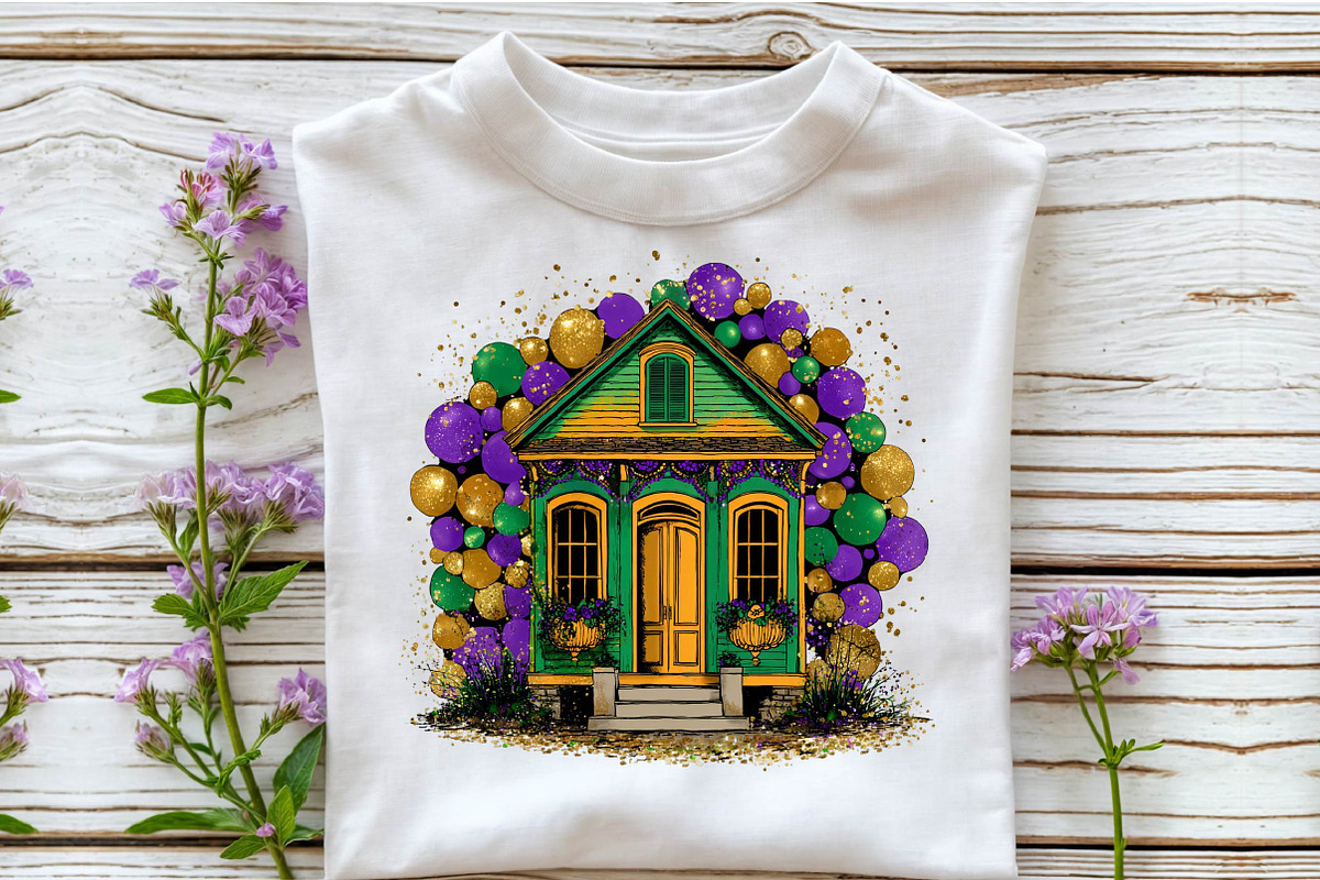 Watercolor Mardi Gras House Clipart, an Illustration by Sublimation Artist (Photo 5 of 6)